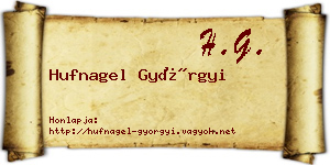 Hufnagel Györgyi névjegykártya