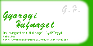 gyorgyi hufnagel business card